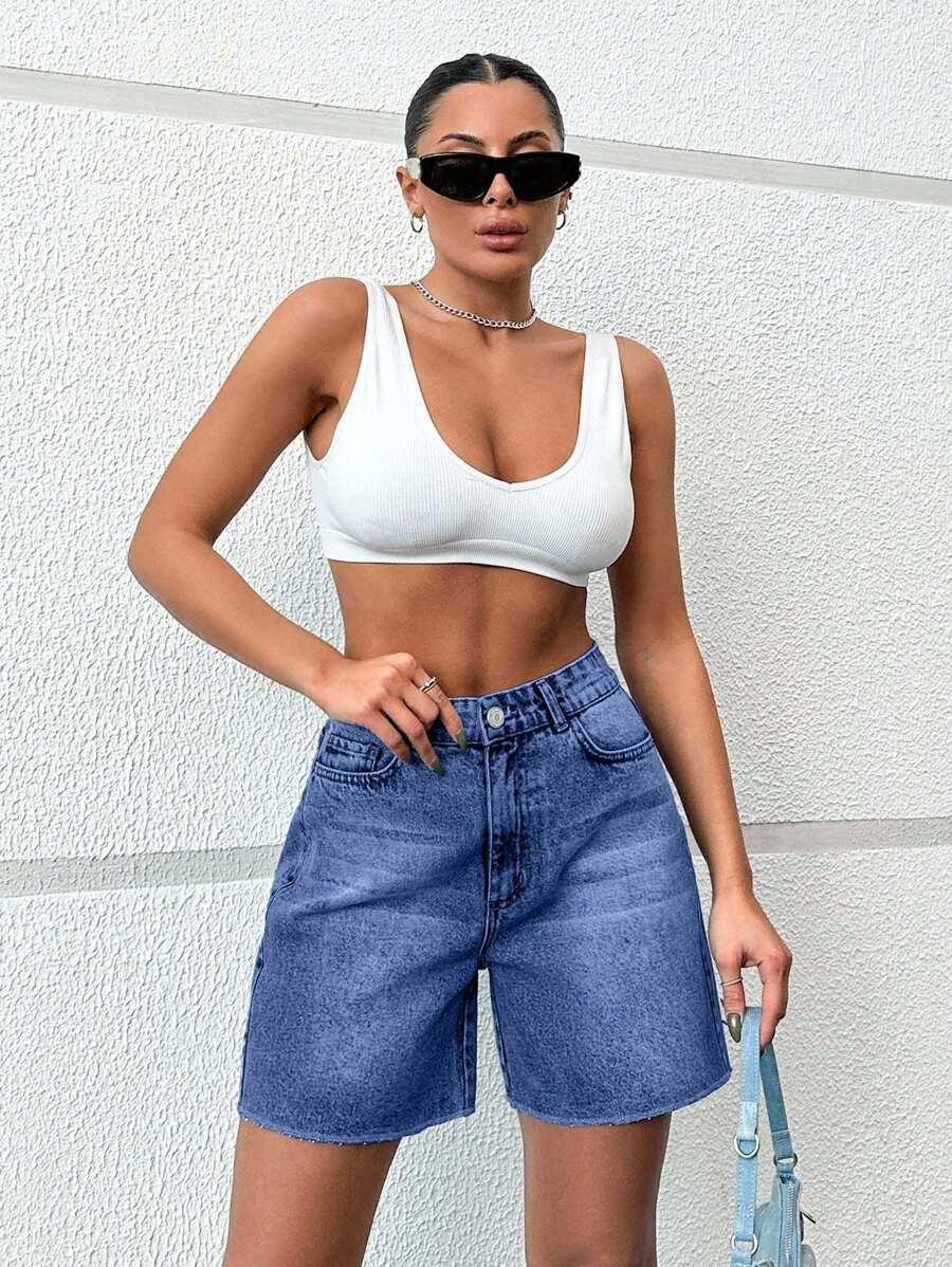krótkie spodenki jeans