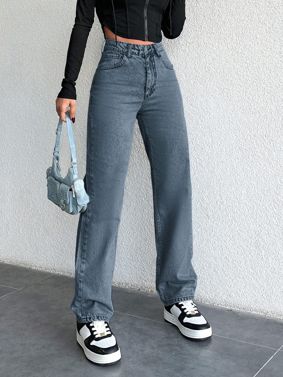 SPODNIE JEANS PROSTA NOGAWKA