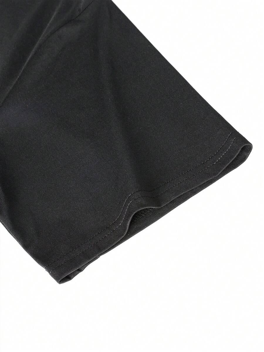 czarny klasyczny t-shirt