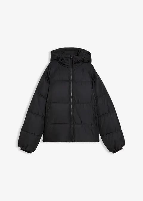PIKOWANA KURTKA OVERSIZE Z KAPTUREM
