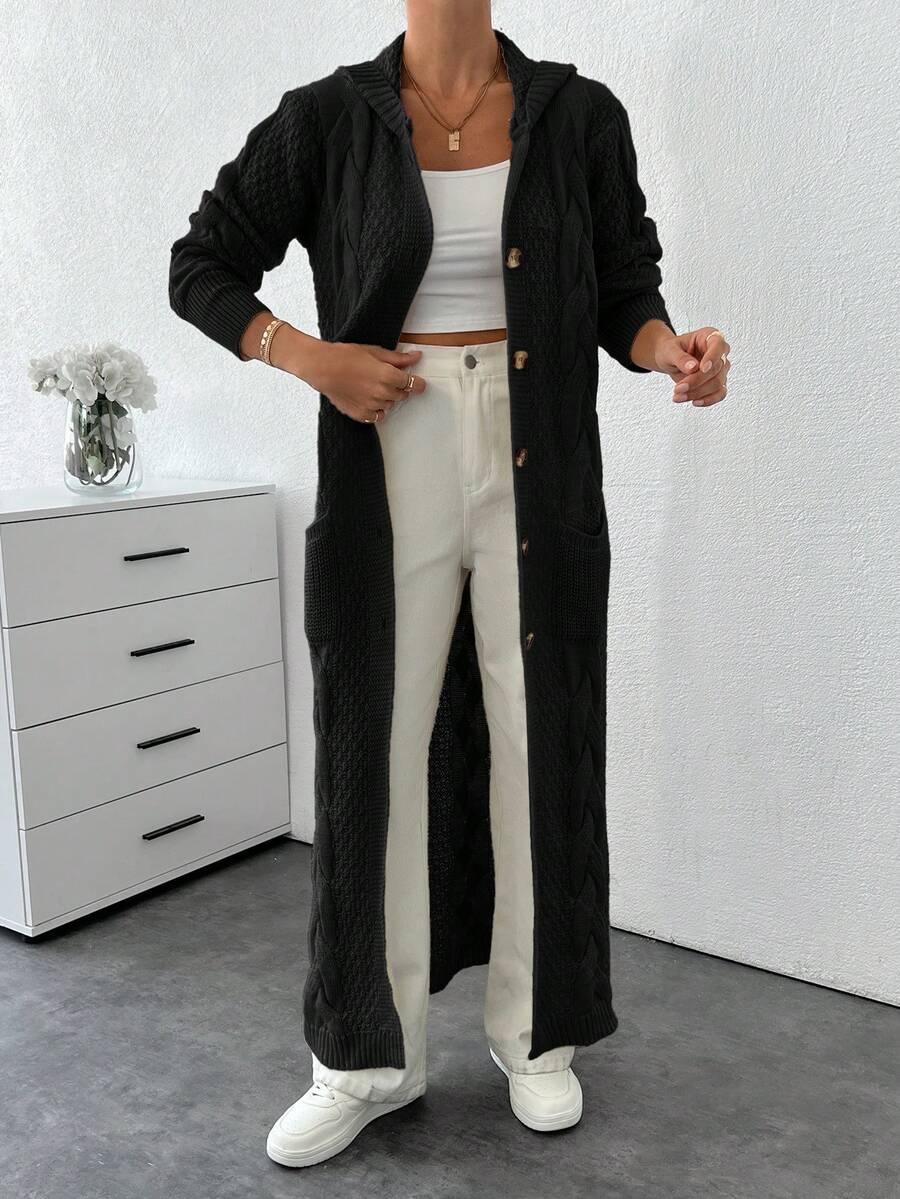 czarny sweter kaptur