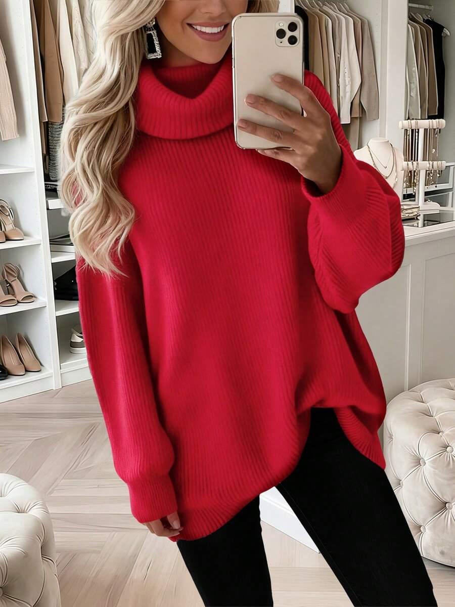 czerwony sweter golf 