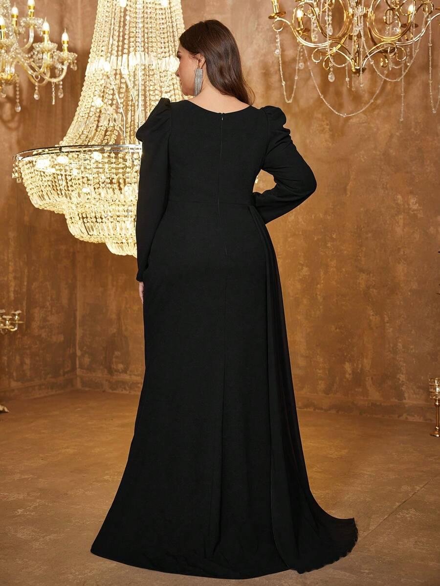 CZARNA MAXI SUKIENKA