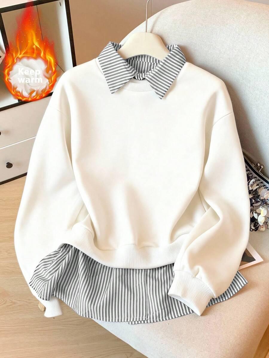 biała bluza łączenie