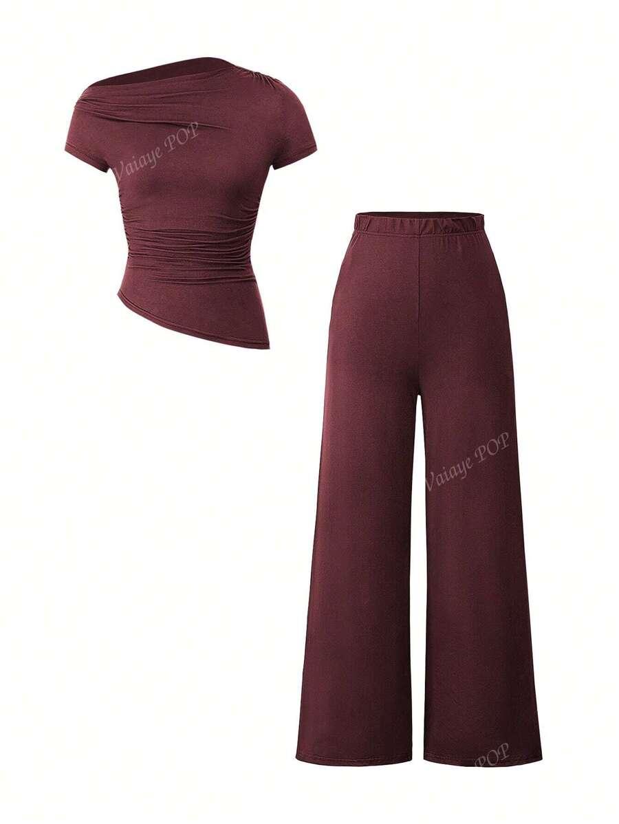 BORDOWE SPODNIE CASUAL
