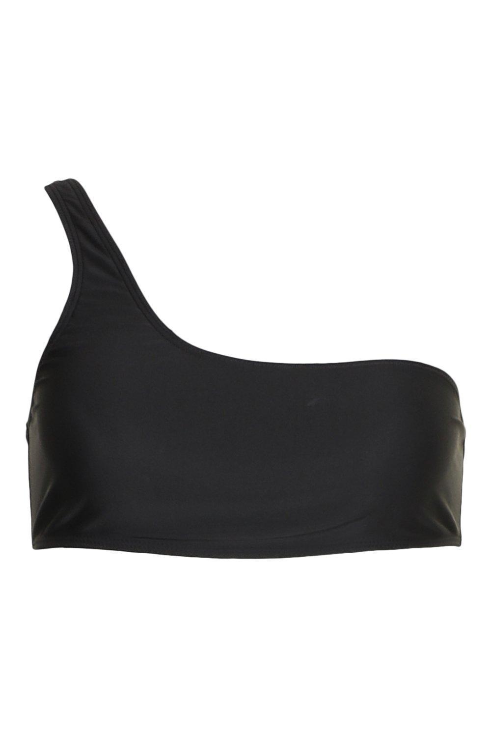 czarna góra bikini asymetria