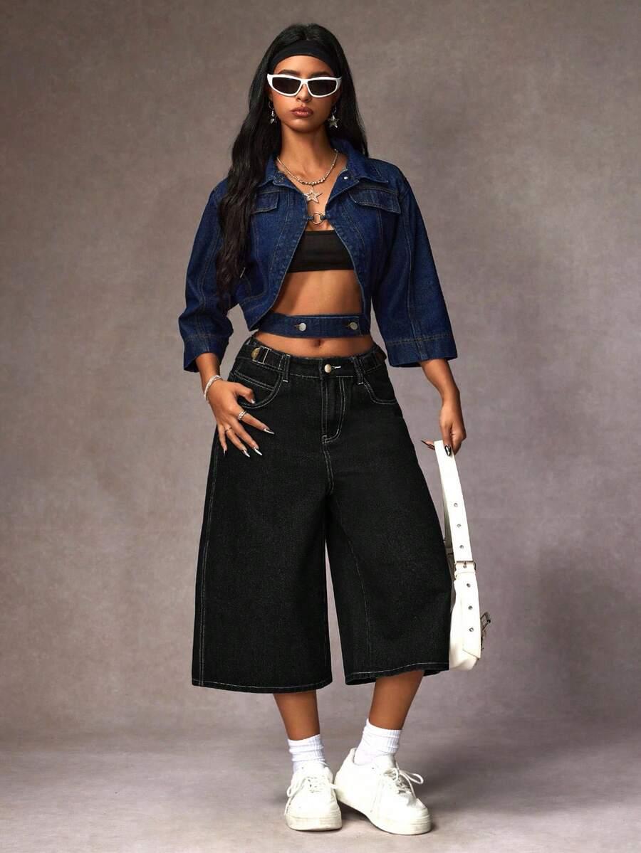 czarne spodnie jeans