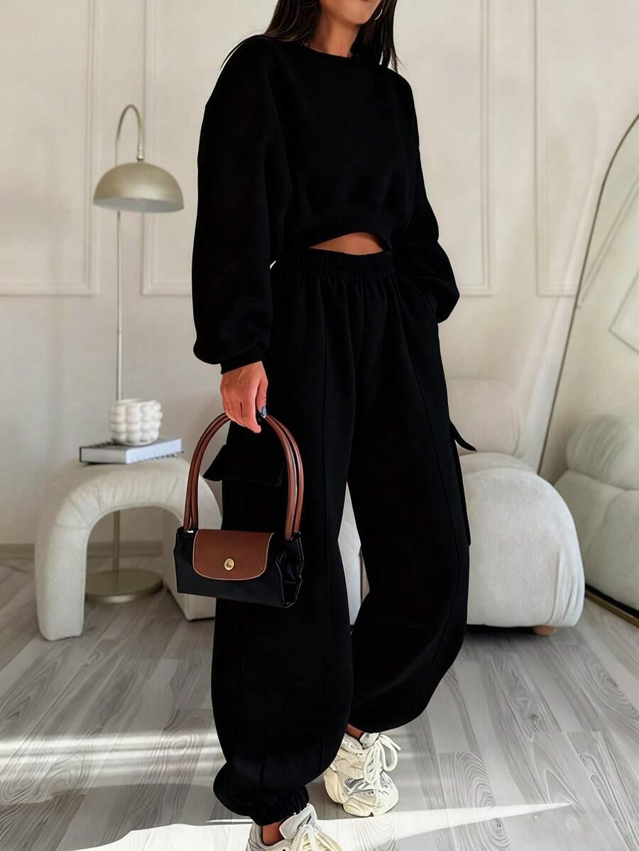 czarny dres komplet bluza spodnie