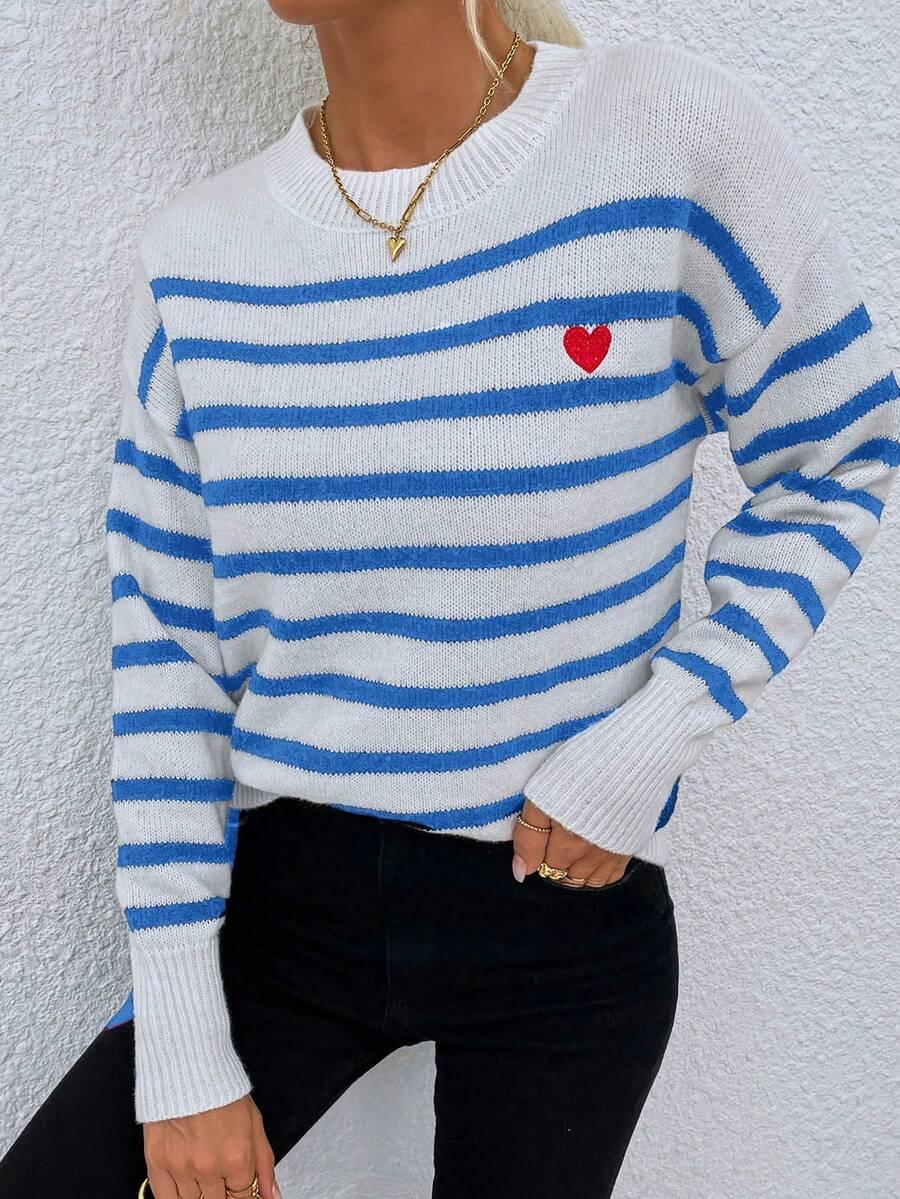 SWETER DAMSKI OKRĄGŁY DEKOLT REGULAR WKŁADANY PRZEZ GŁOWĘ