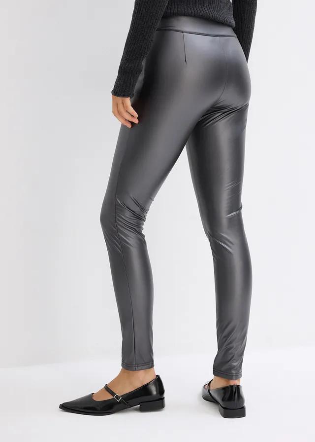 LEGGINSY Z METALICZNYM POŁYSKIEM