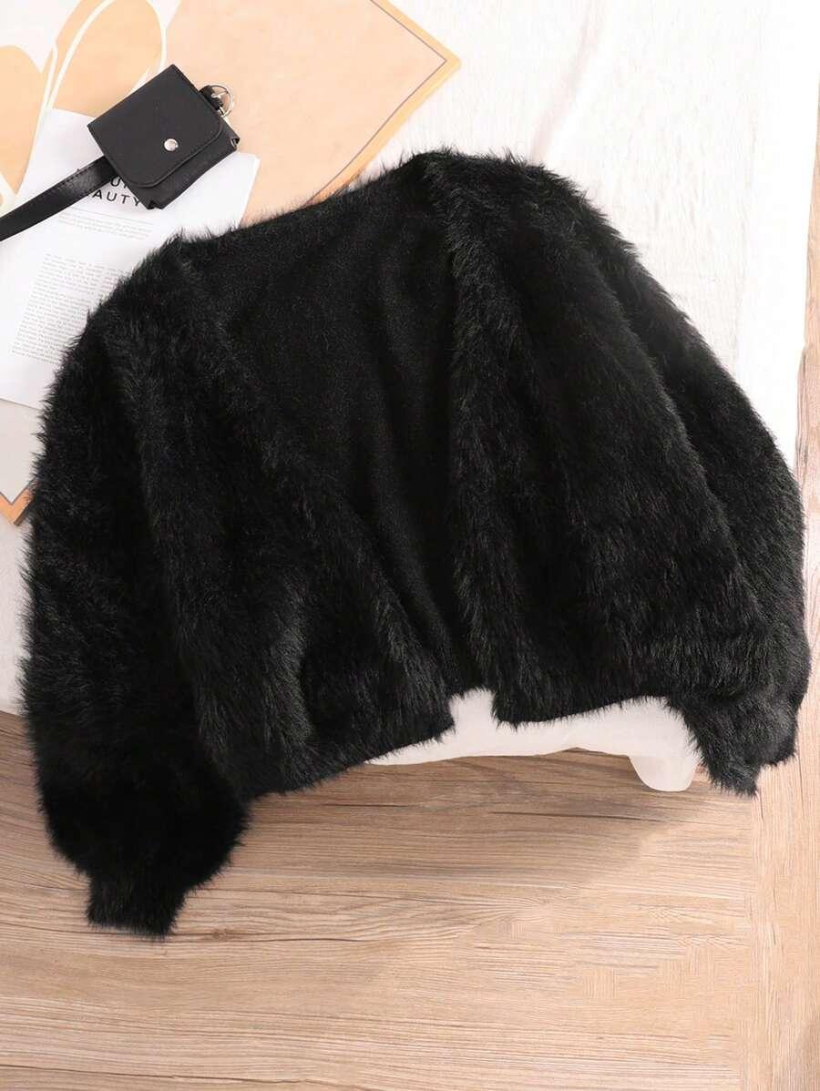 CZARNY SWETER NARZUTKA 