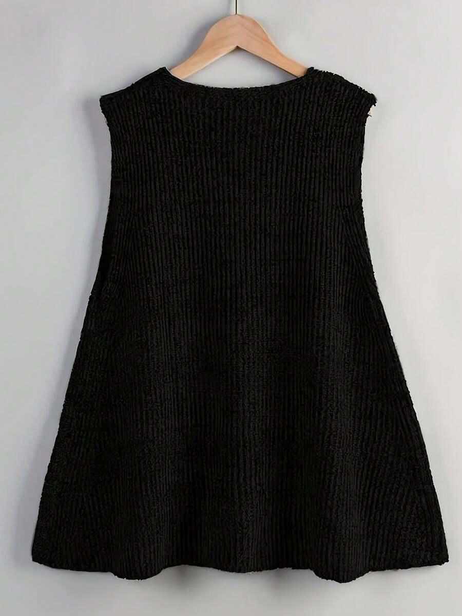 czarny dzianinowy top