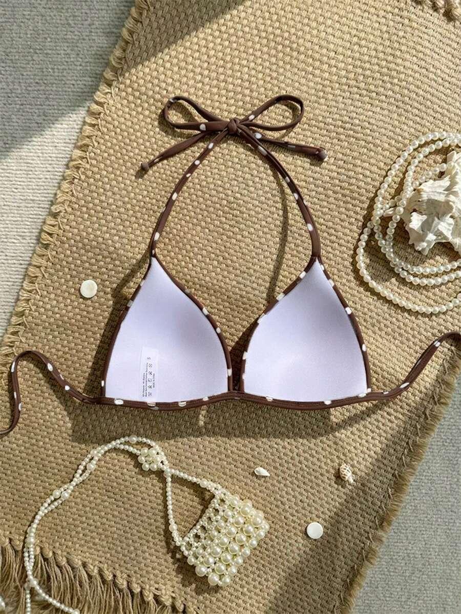 góra od bikini wzór groszki