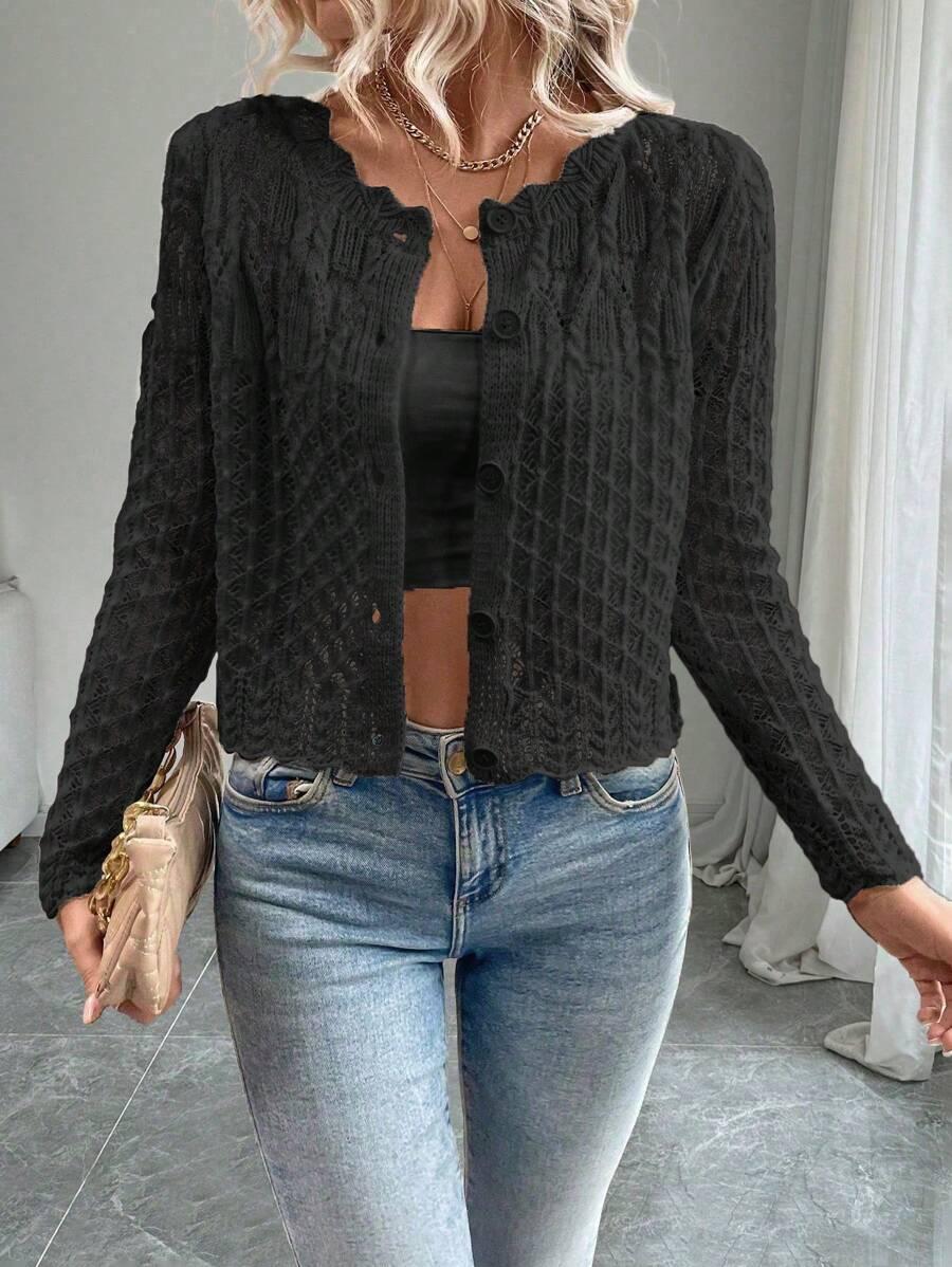 CZARNY SWETER GUZIKI