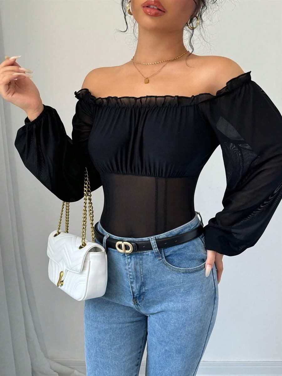CZARNE BODY SIATECZKA 