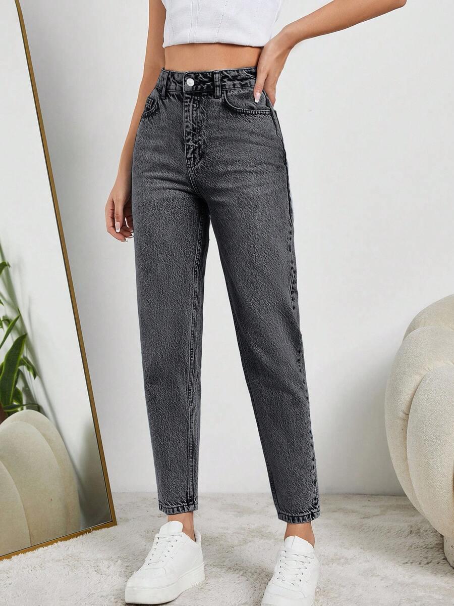 SZARE SPODNIE JEANS 