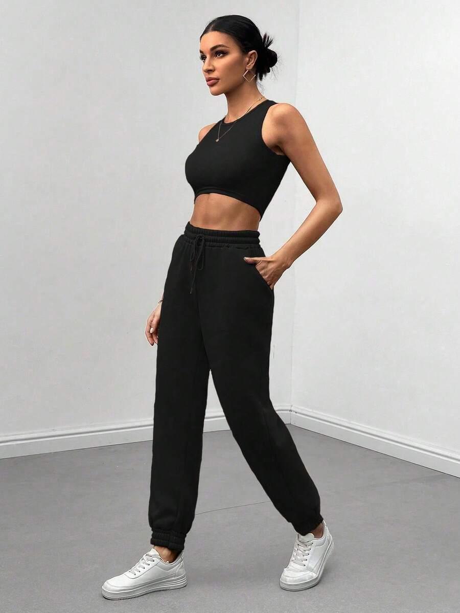 BLUZA TOP SPODNIE KOMPLET 