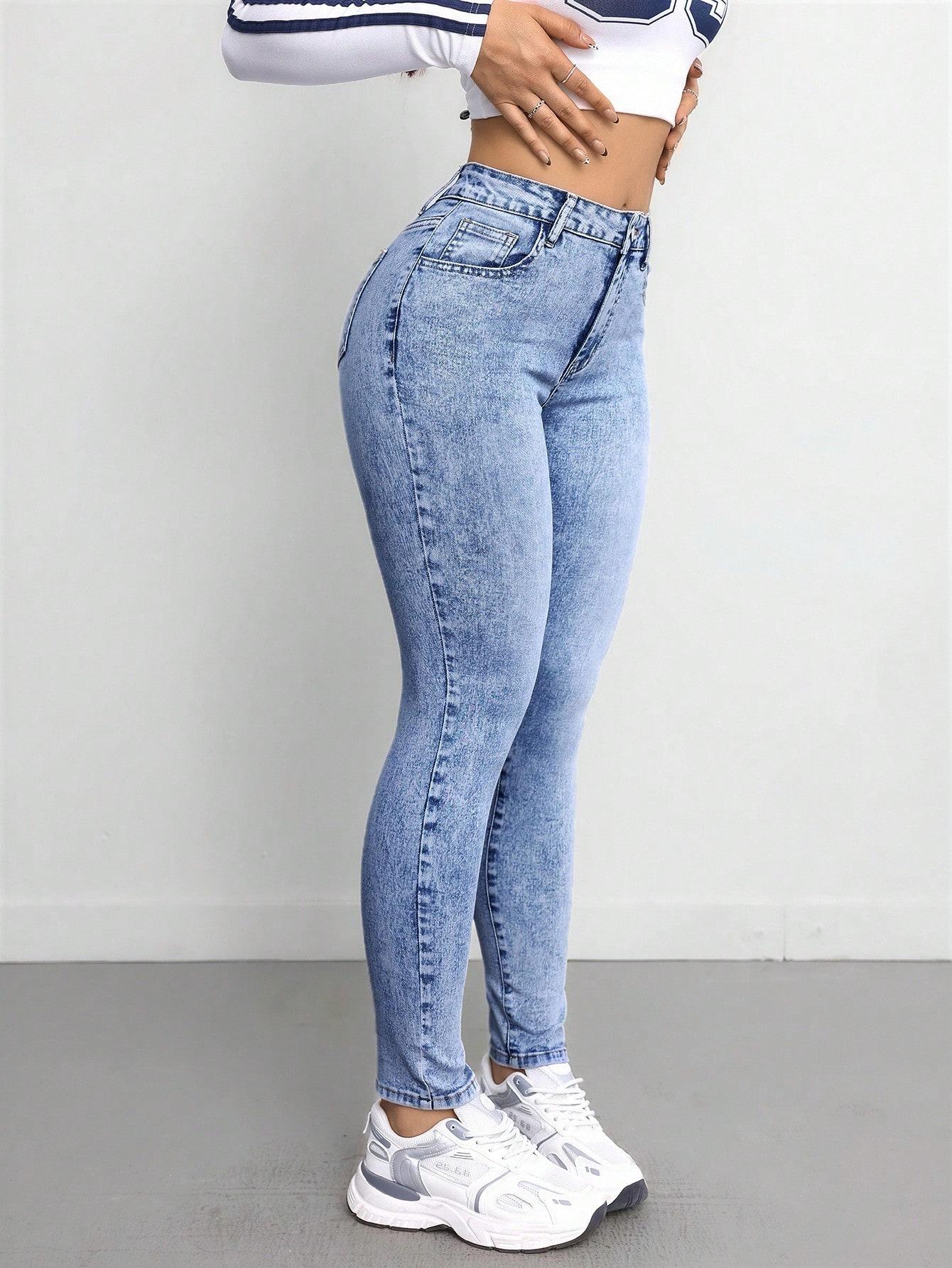 NIEBIESKIE SPODNIE JEANS HIGH WAIST