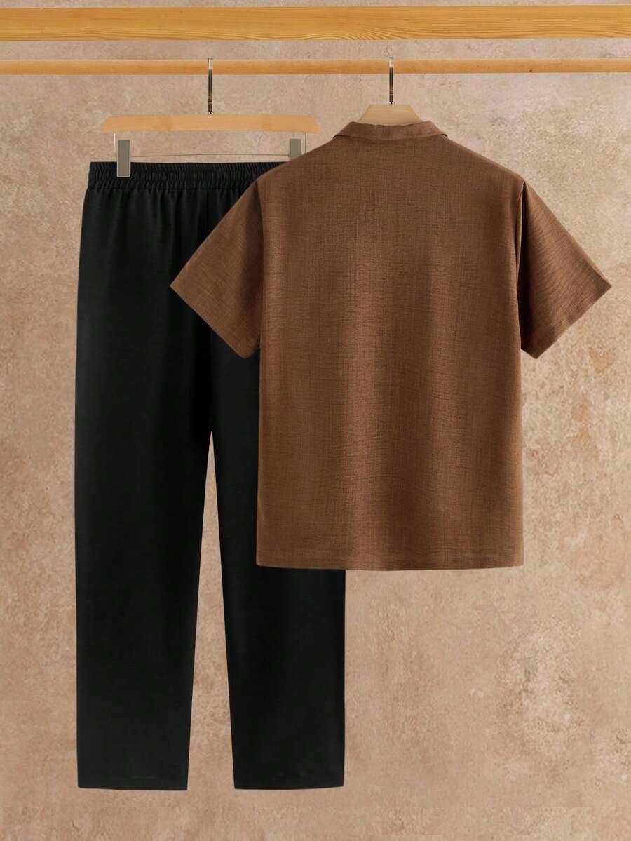 brązowa koszulka polo