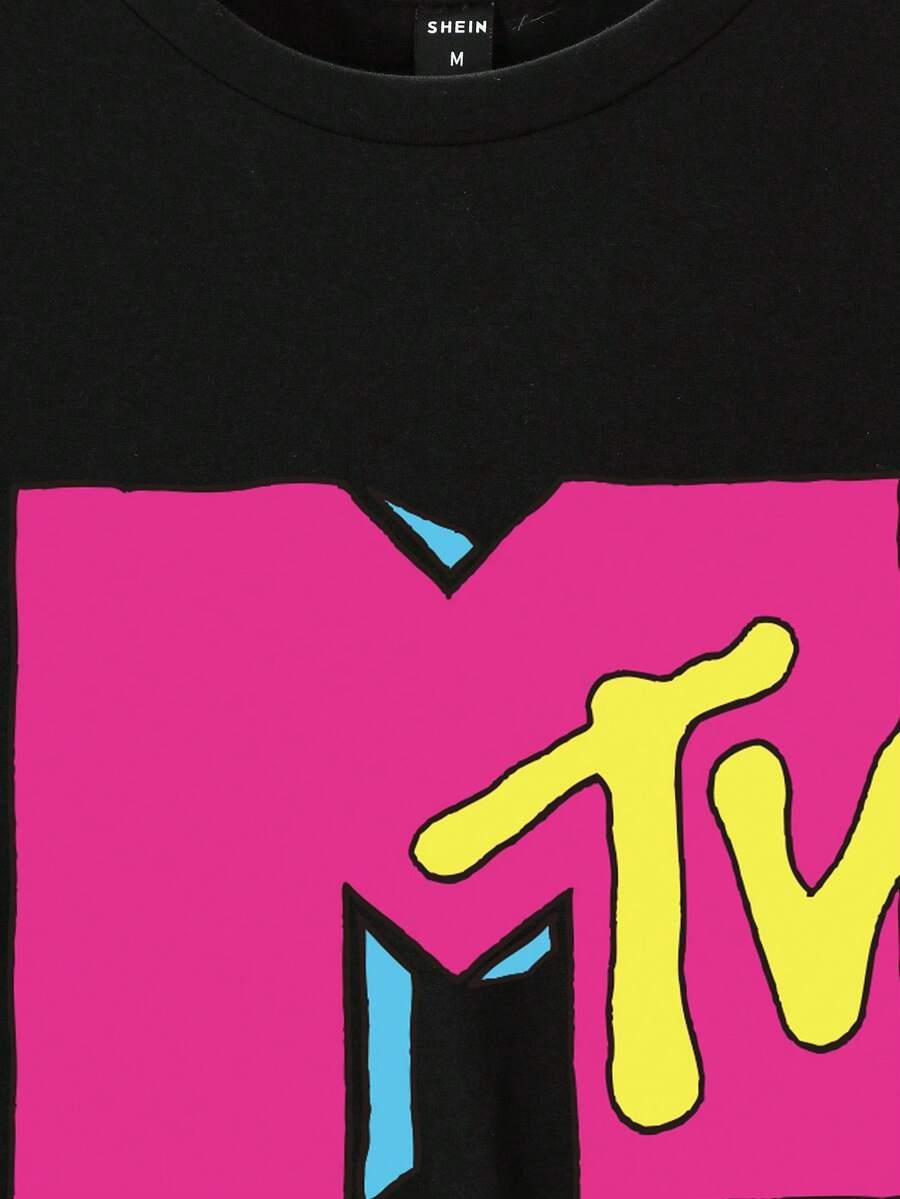 czarny t-shirt print