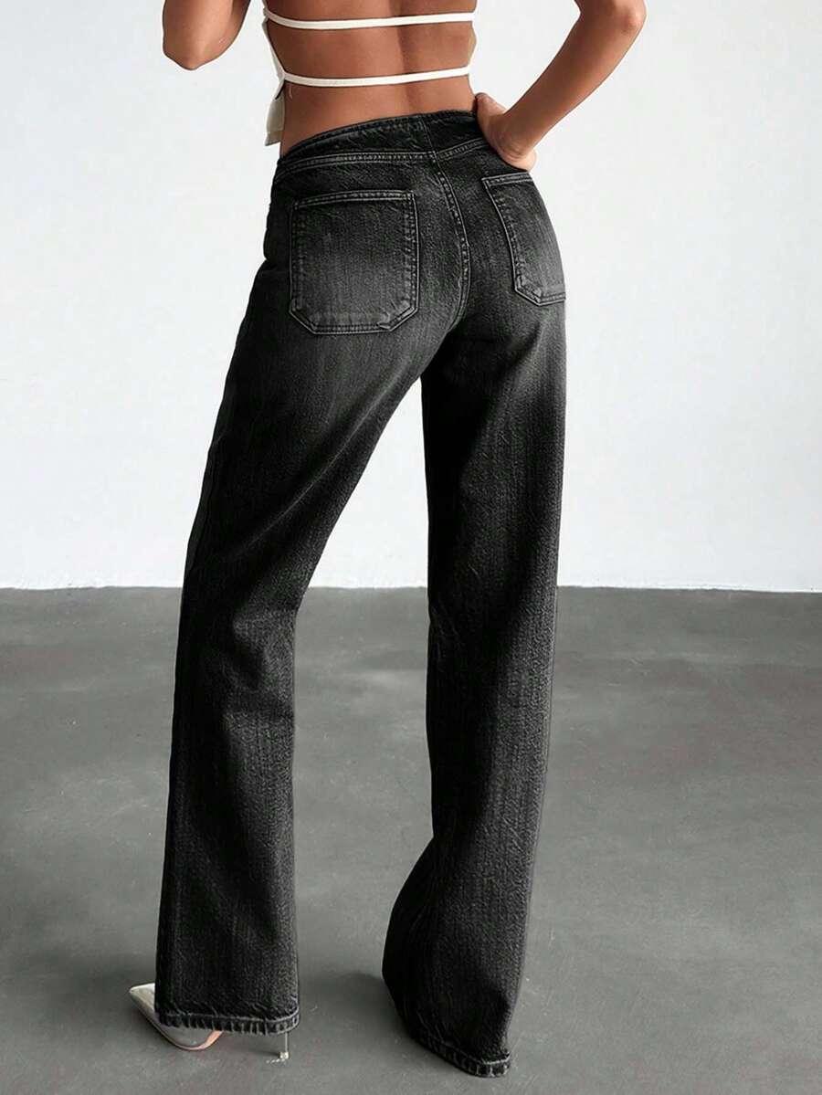 czarne spodnie jeans