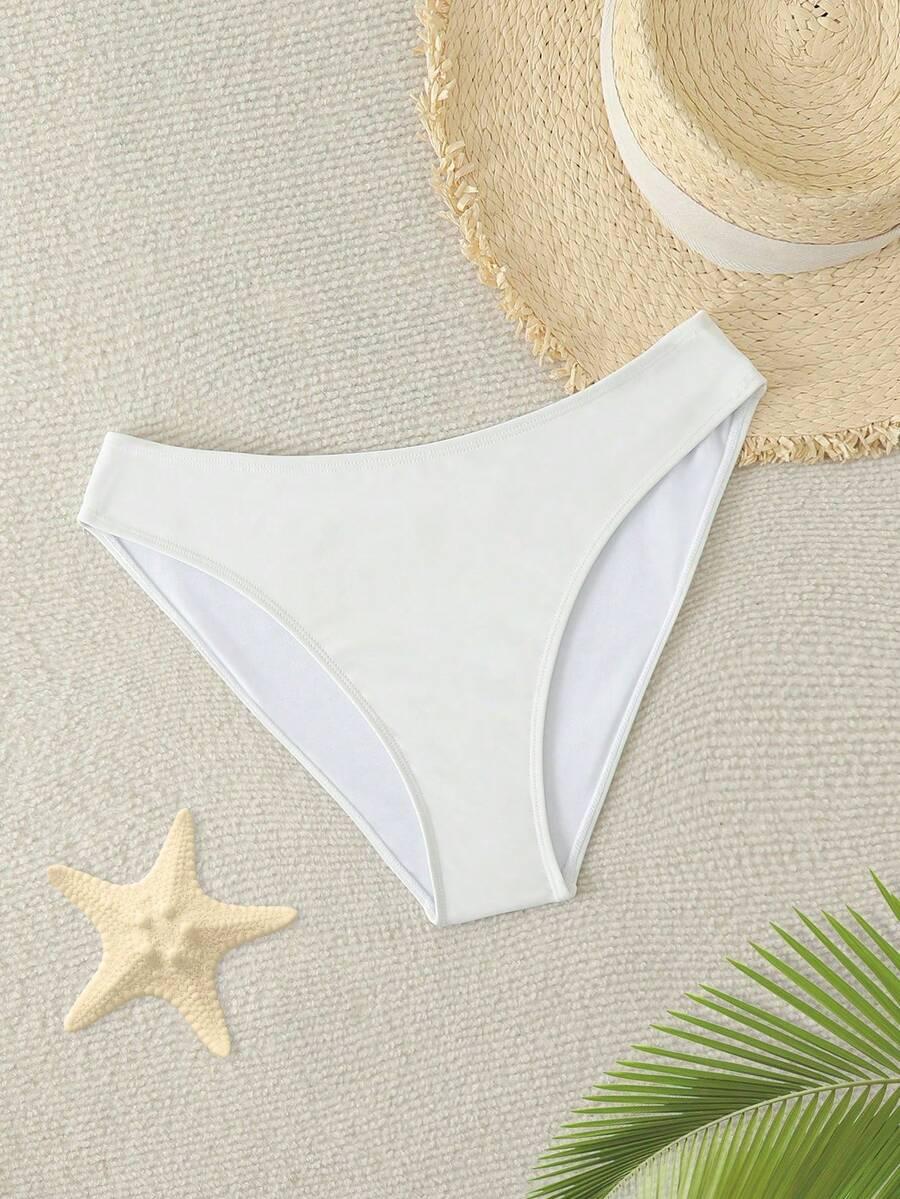 DAMSKIE JEDNOKOLOROWE SWOBODNE BIKINI