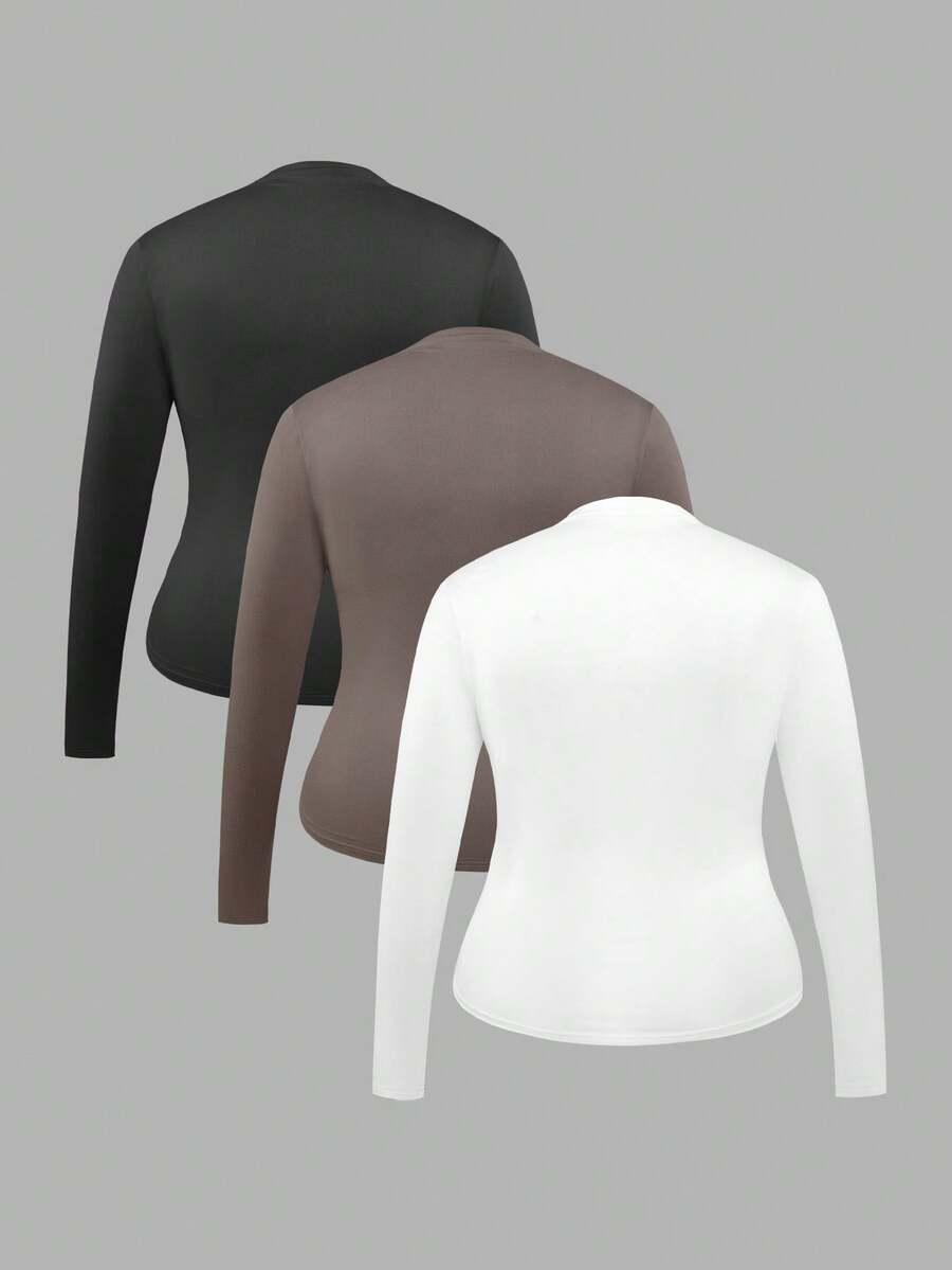 BLUZKA DŁUGI RĘKAW 3-PACK