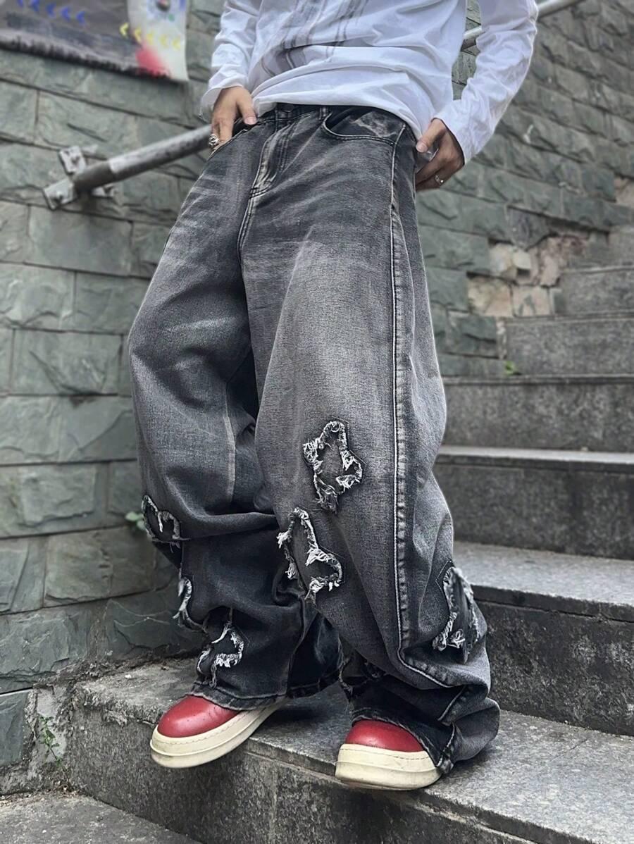 szare spodnie jeans