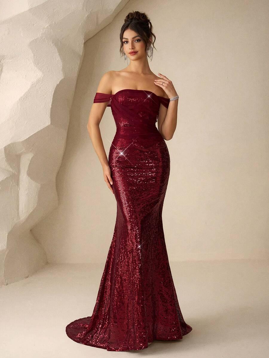 czerwona maxi sukienka