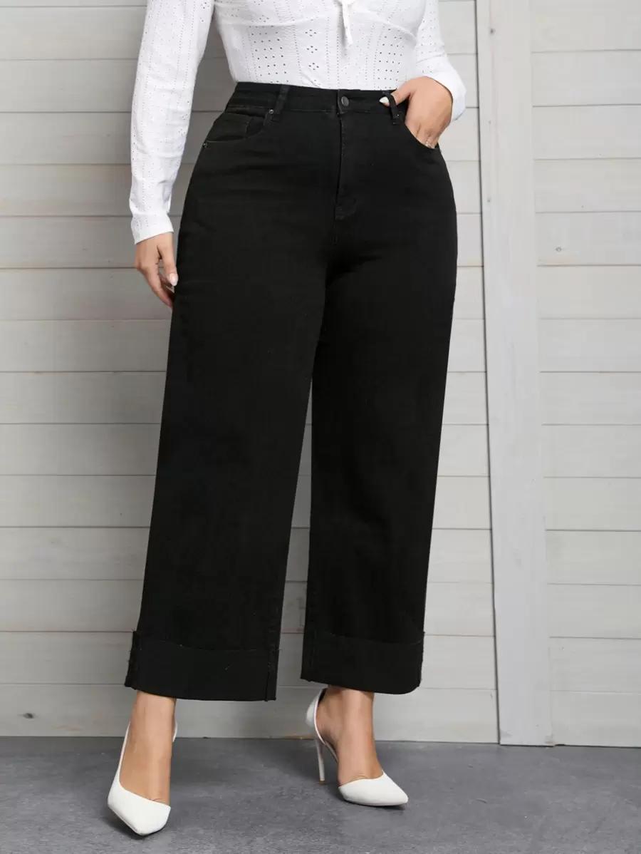 CZARNE SPODNIE JEANS