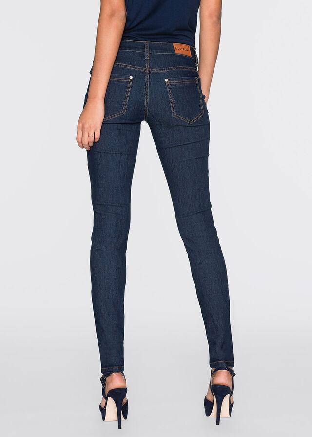 GRANATOWE SPODNIE JEANS 