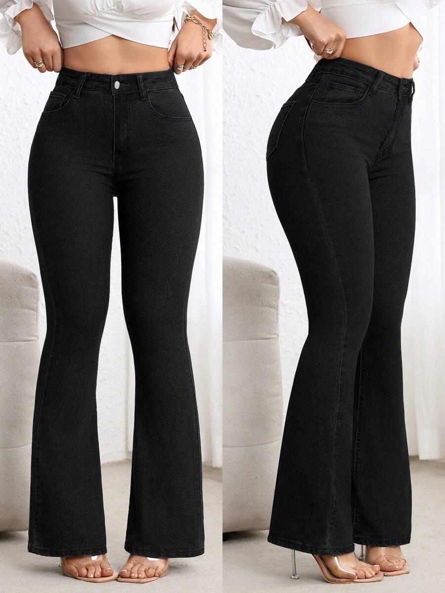 CZARNE SPODNIE JEANS