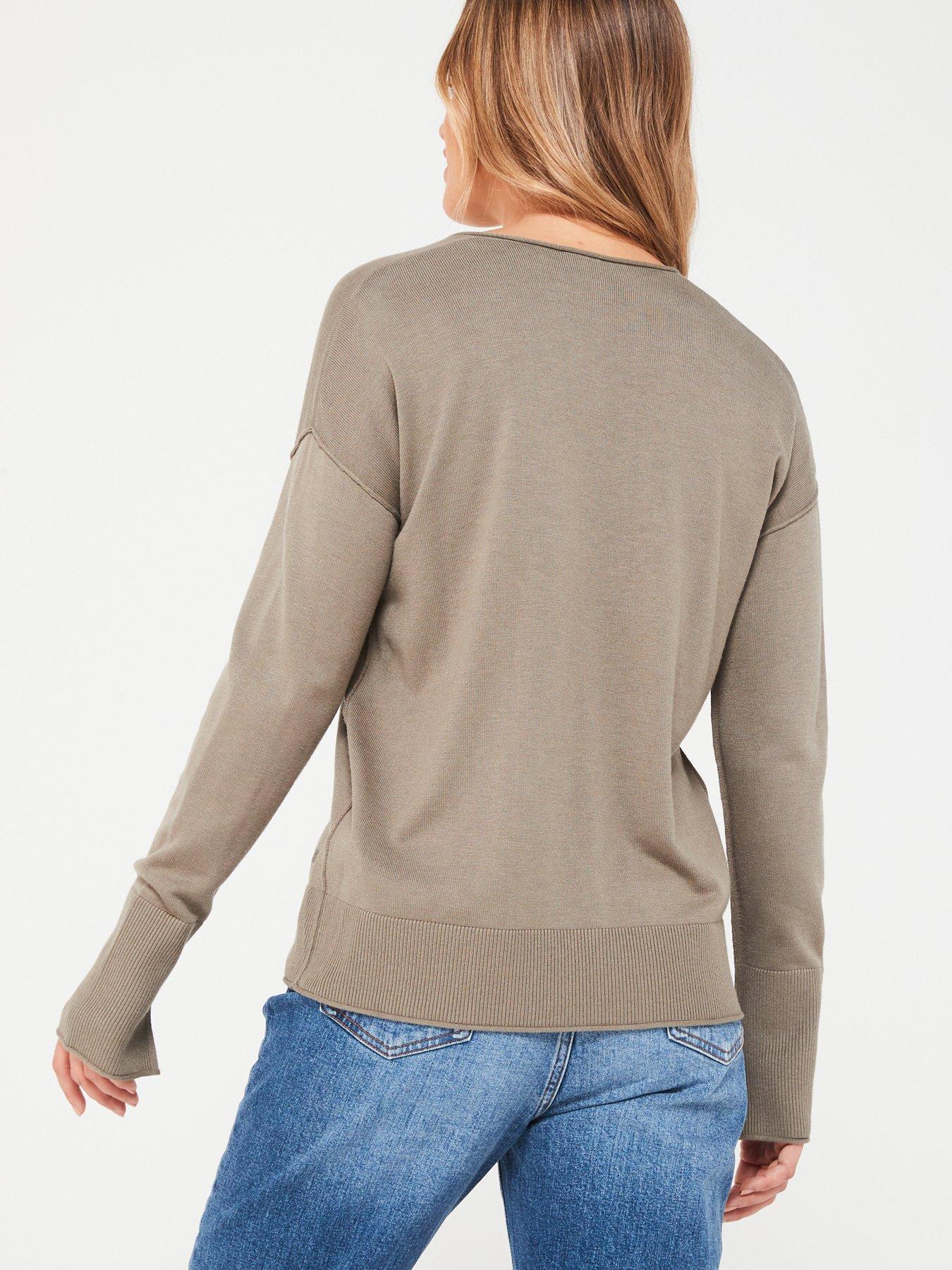 BOSS SWETER DZIANINOWY Z DEKOLTEM V 50507163