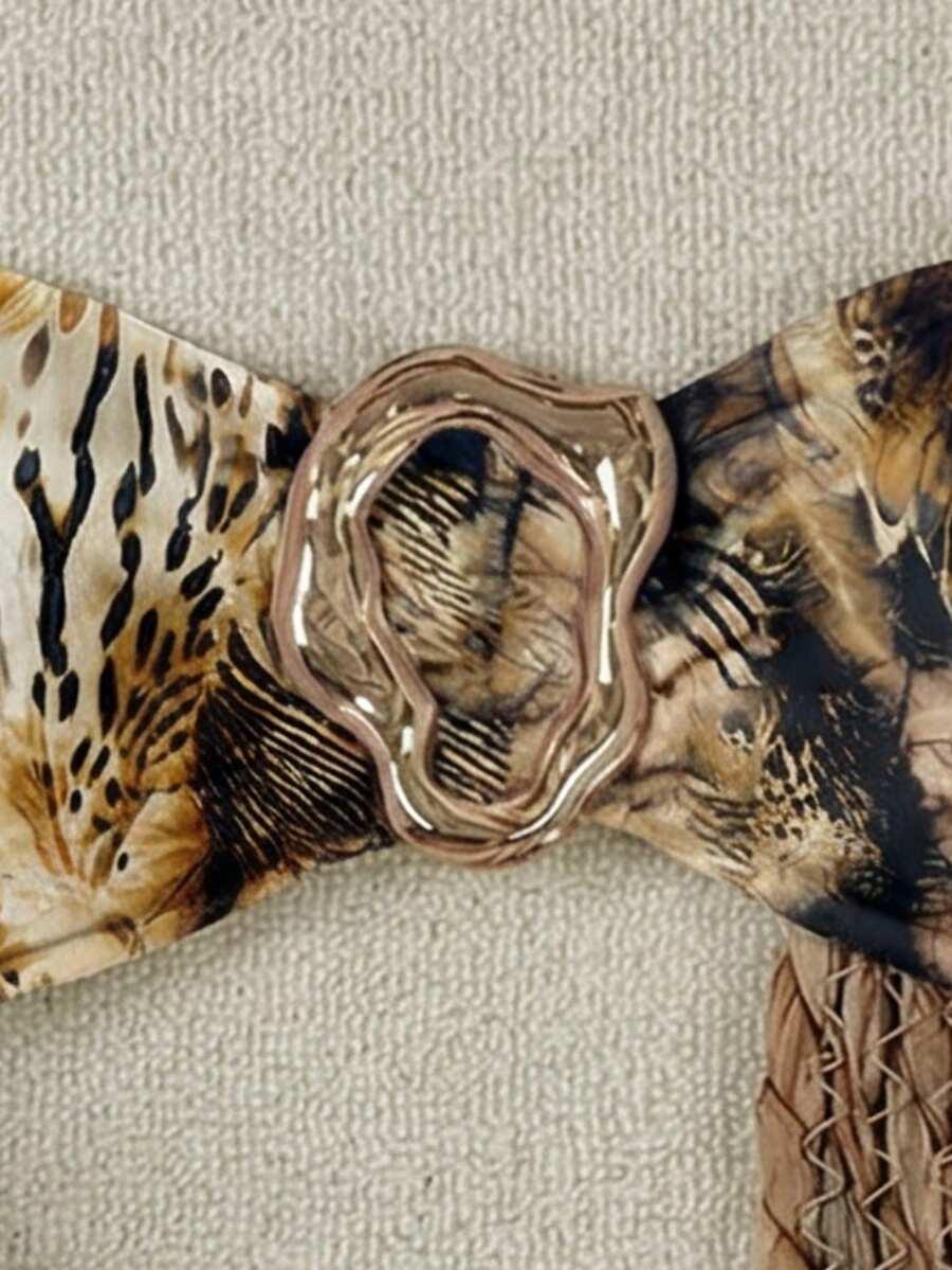 DWUCZĘŚCIOWY STRÓJ KĄPIELOWY wzór zwierzęcy