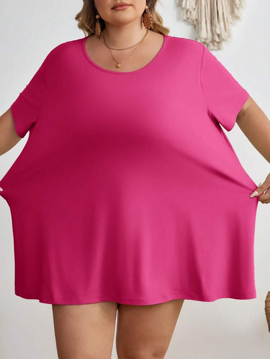 RÓŻOWY T-SHIRT KRÓTKI RĘKAW