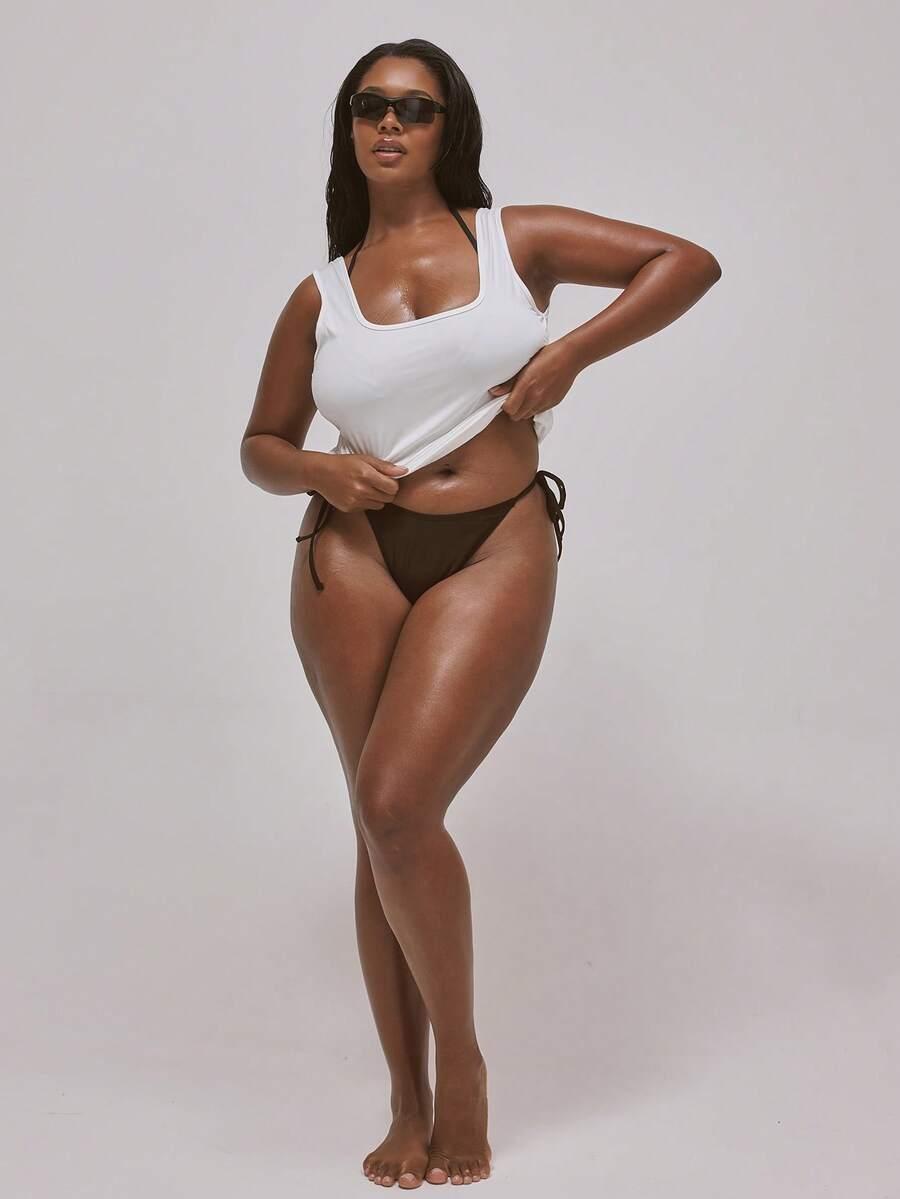 BRĄZOWY DÓŁ OD BIKINI