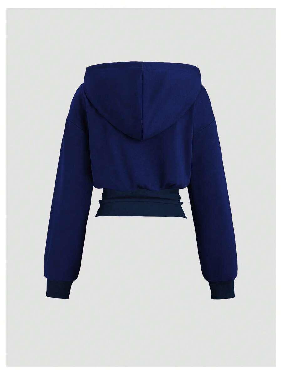 granatowa bluza kaptur 