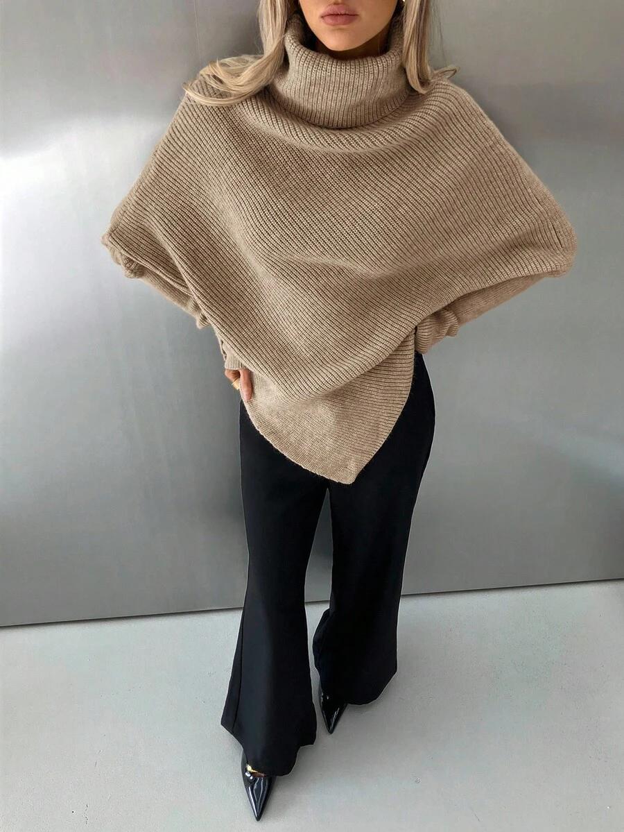 beżowy sweter golf