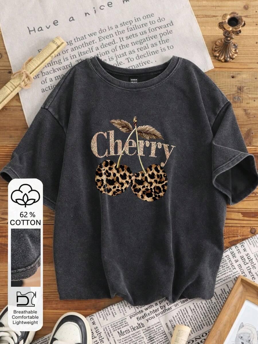CZARNY T-SHIRT PRINT