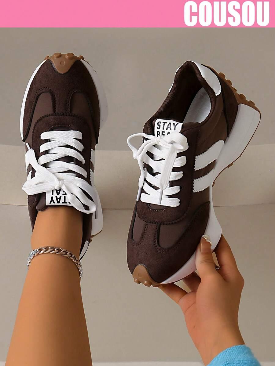 brązowe buty sportowe