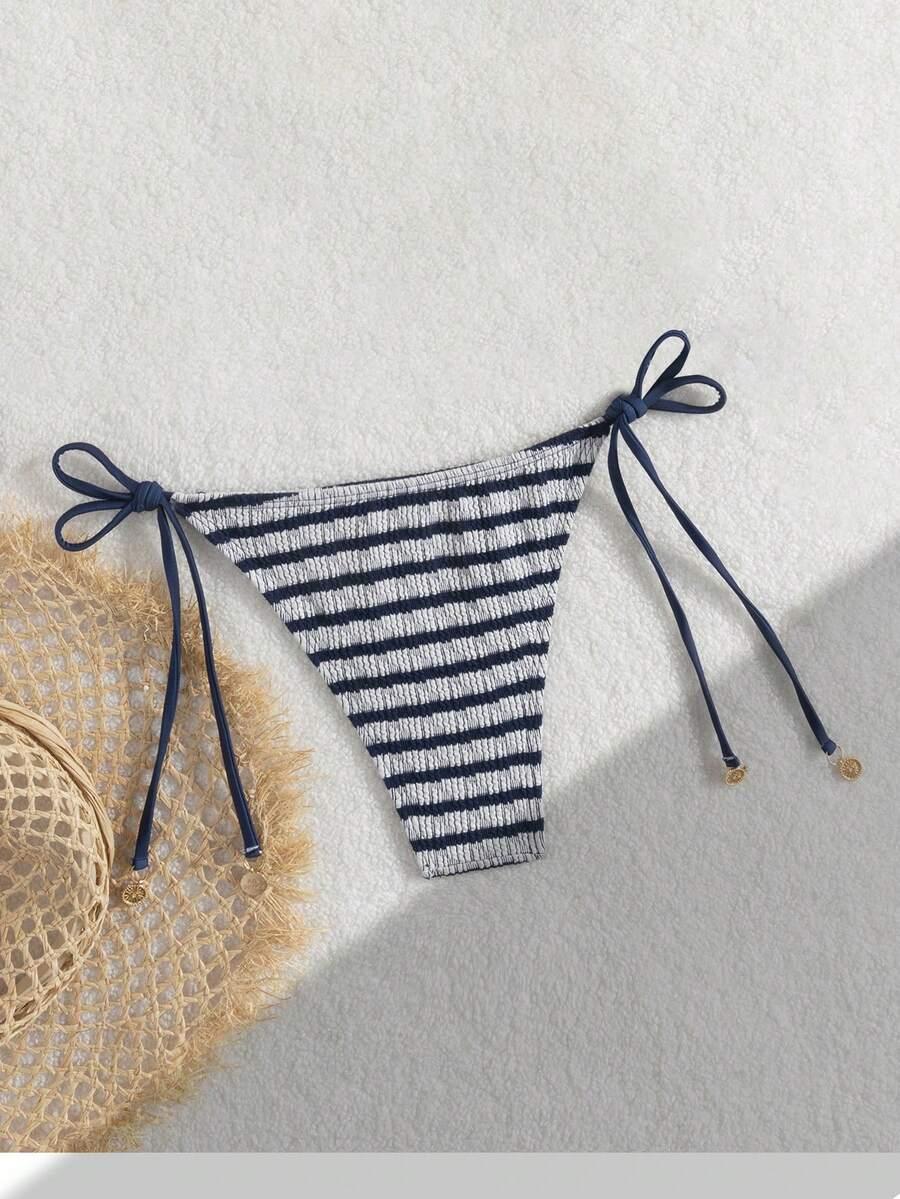 dół od bikini wzór paski