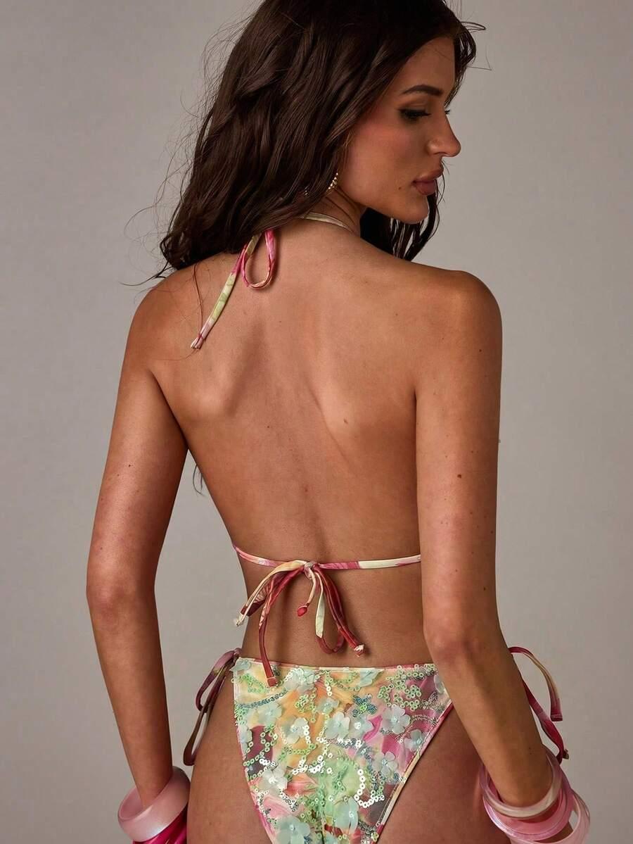 DÓŁ OD BIKINI PRINT KWIATY