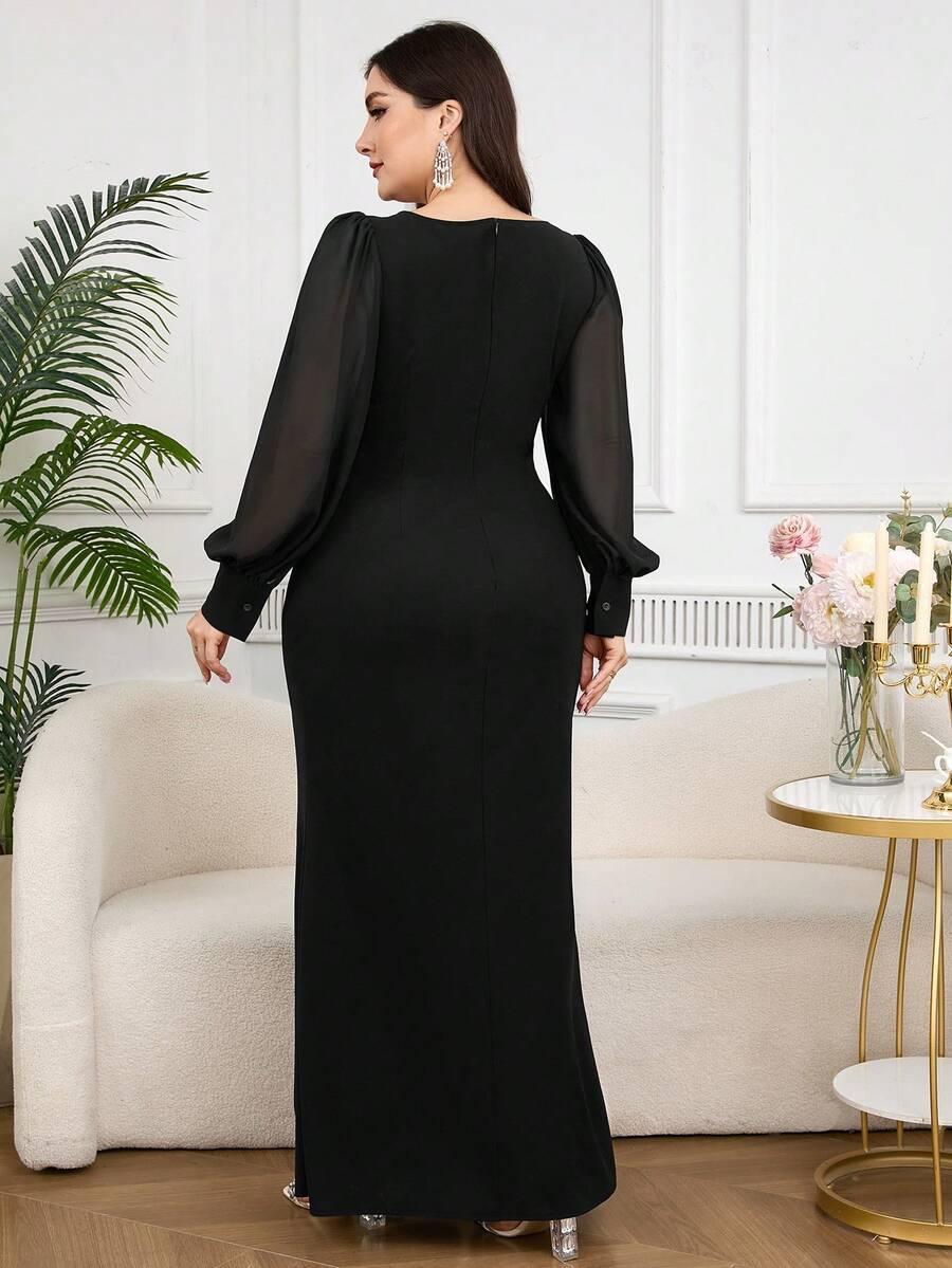 CZARNA MAXI SUKIENKA