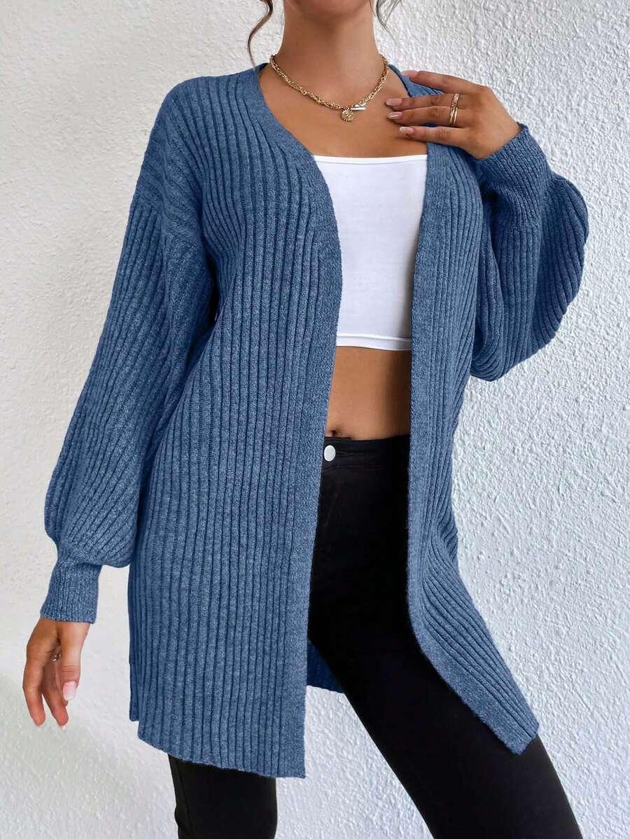 NIEBIESKI SWETER NARZUTKA 