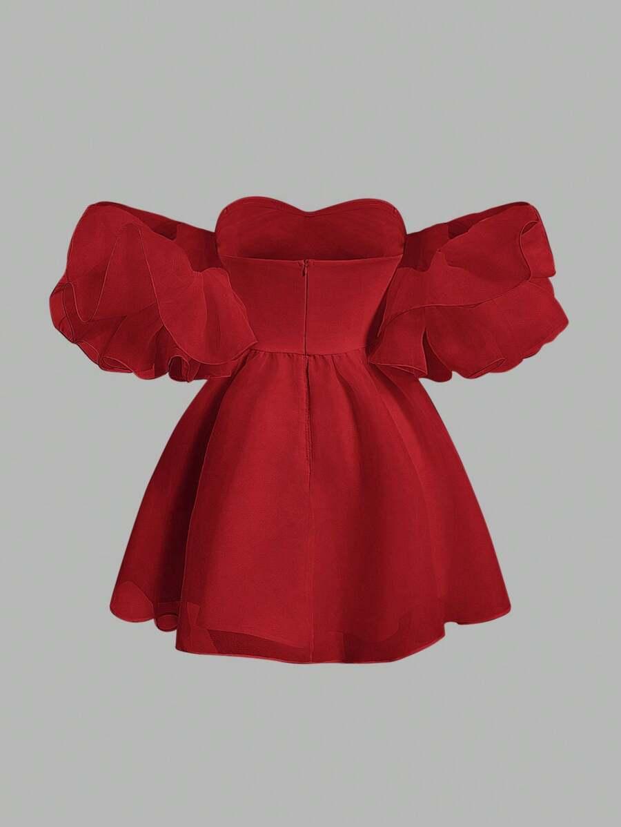 czerwona mini sukienka 