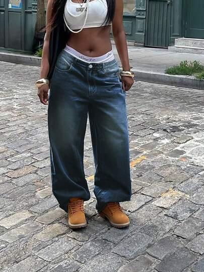 NIEBIESKIE SPODNIE JEANS