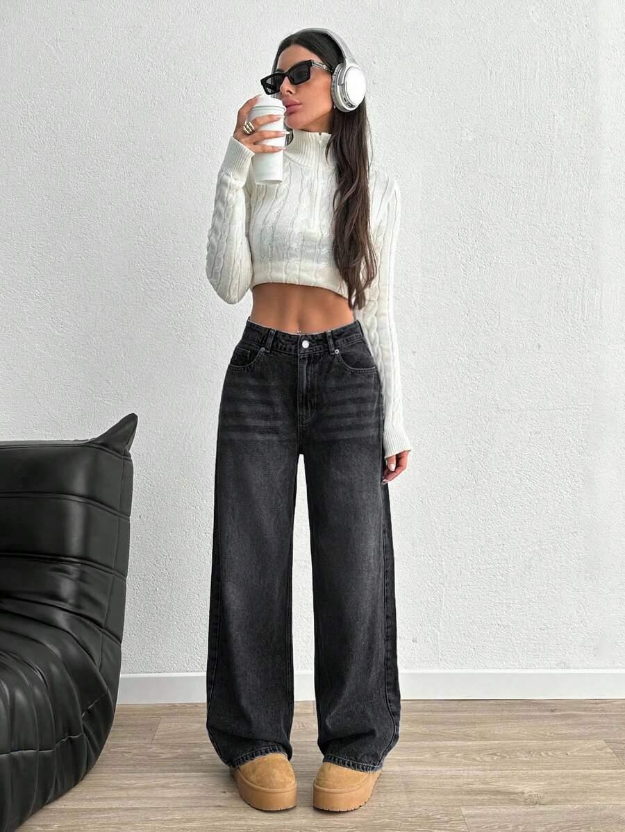 czarne spodnie jeans