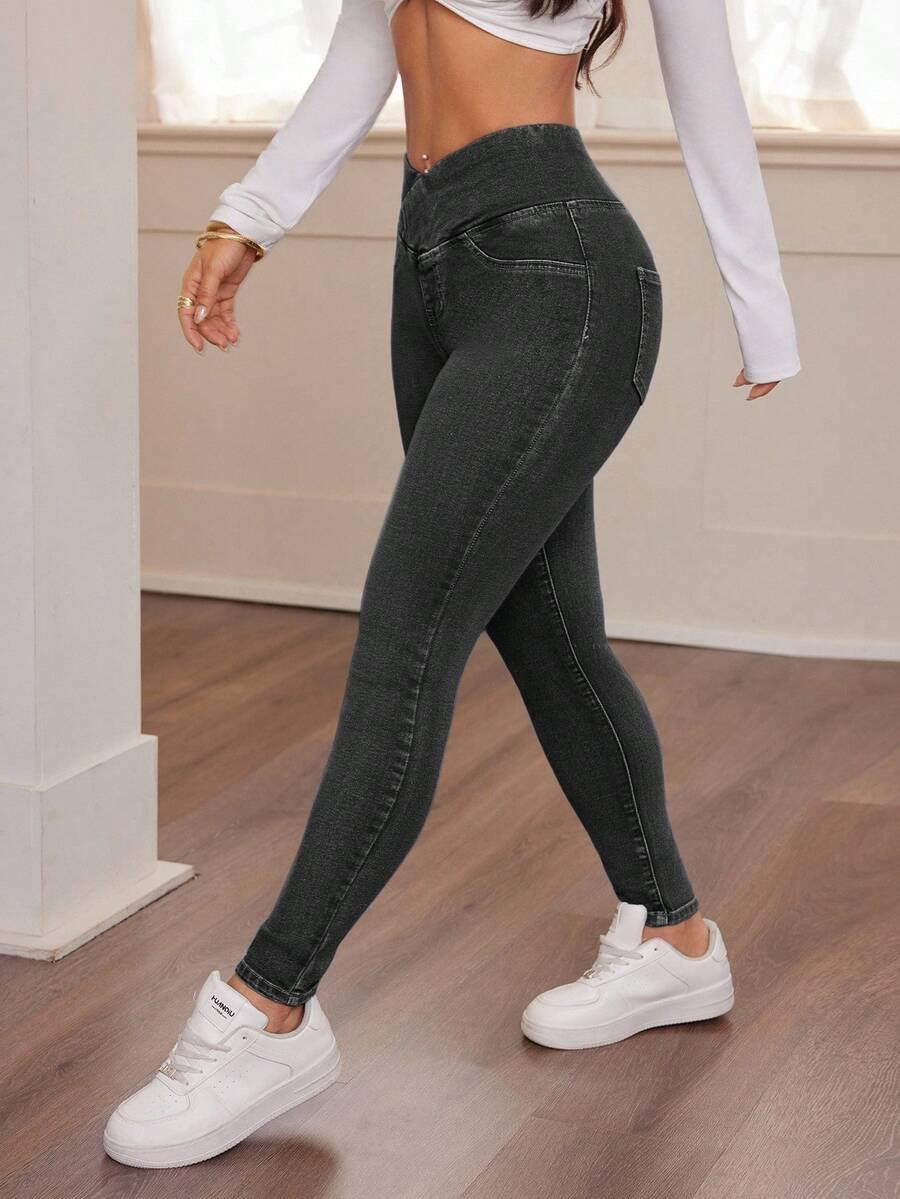 czarne SPODNIE JEANS RURKI 