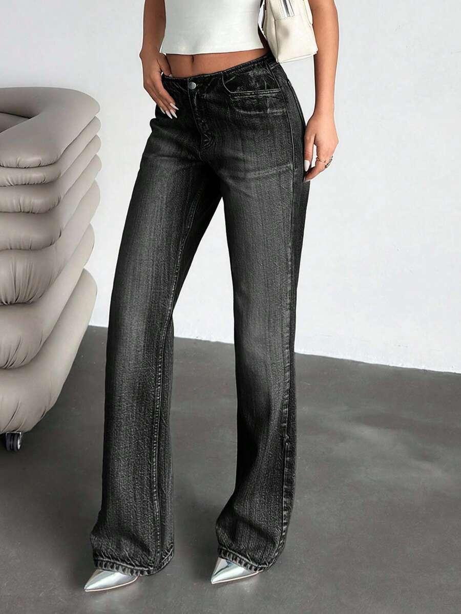 czarne spodnie jeans