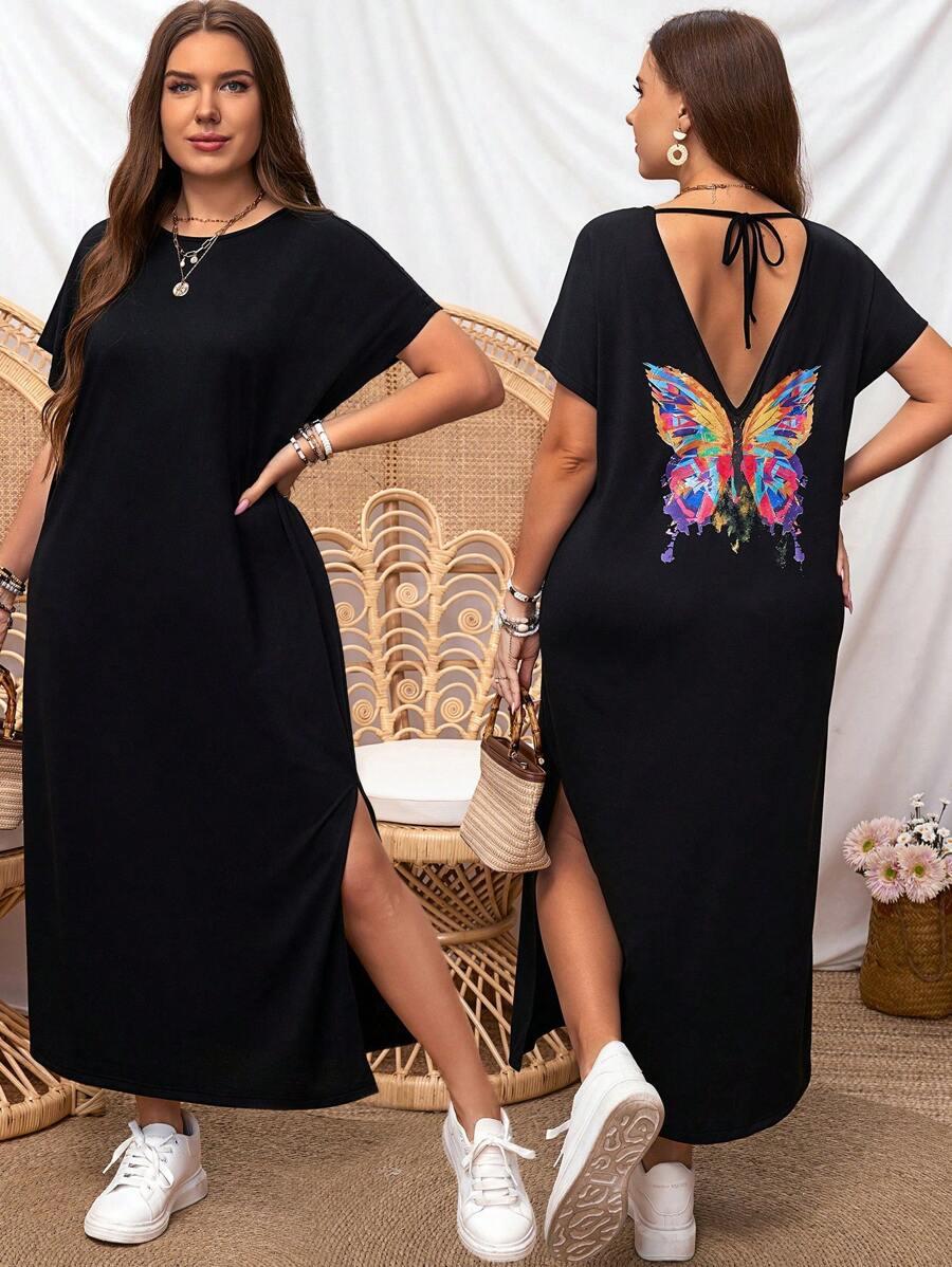 czarna maxi sukienka